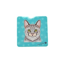 Mulberry Designs Pet Coaster Cat Purrfect Silver Tabby