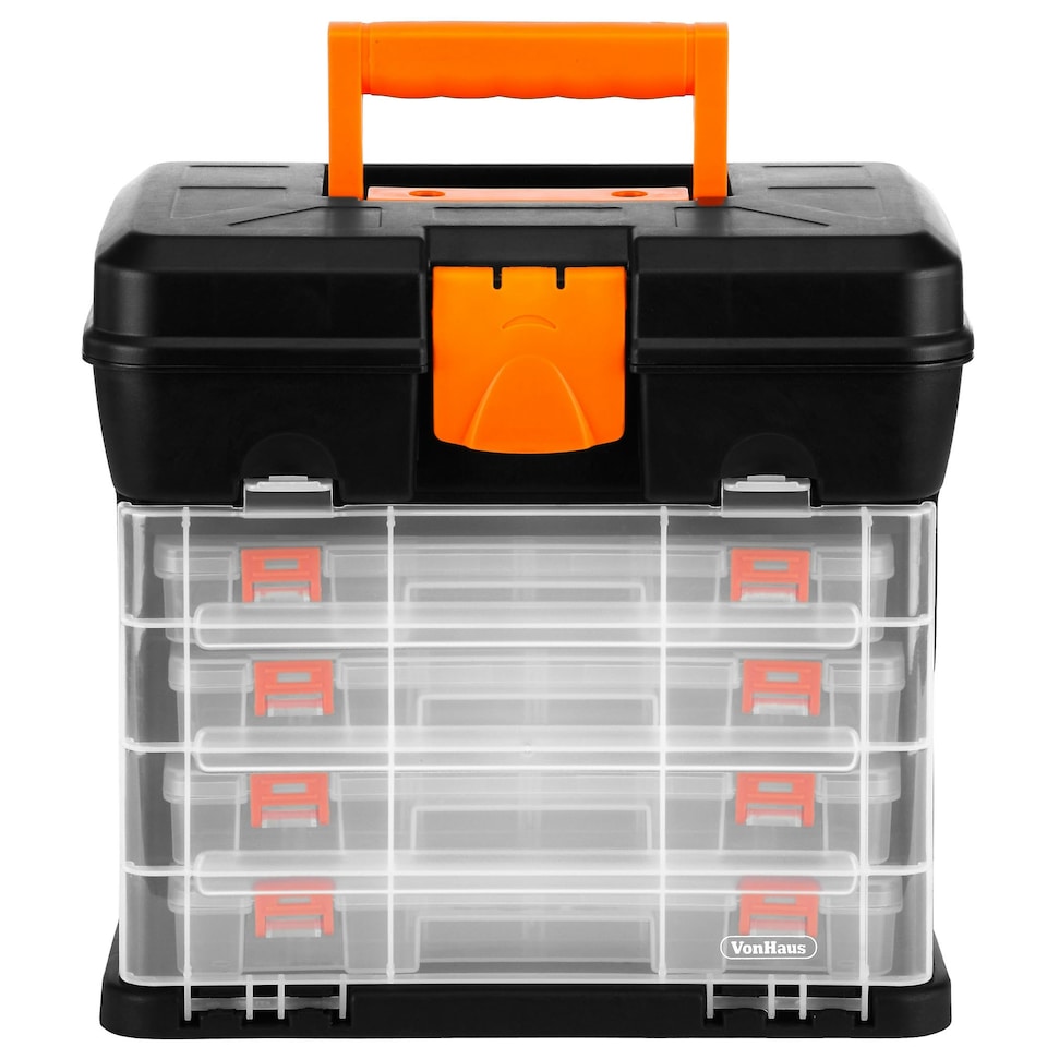 image 1 of VonHaus Multi-purpose Utility Tool Box with 4 Removable Trays