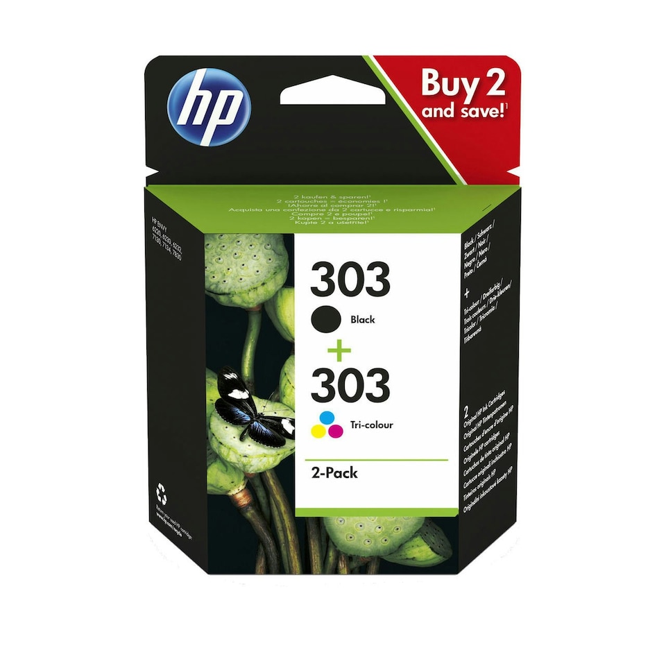 image 1 of HP 303 Black & Colour Ink Cartridge