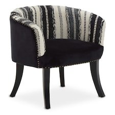 Interiors by Premier Cefena Black and White Chair Black