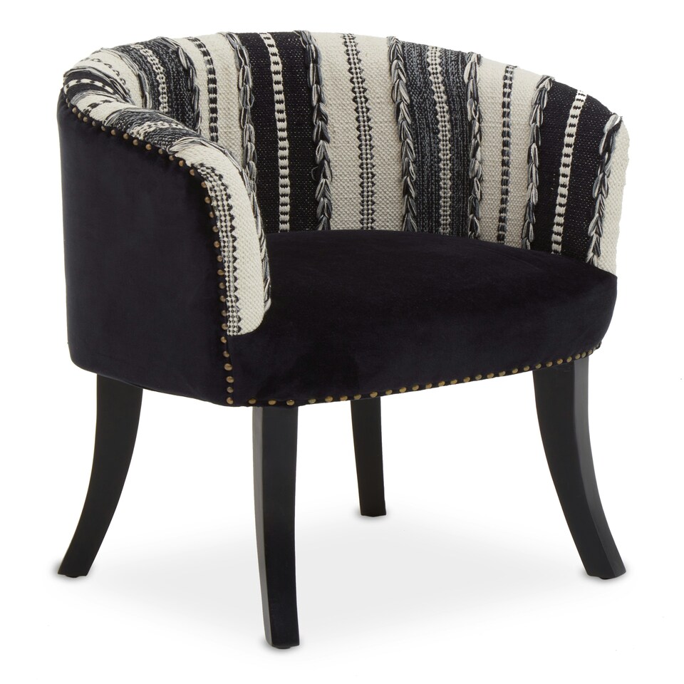 image 1 of Interiors by Premier Cefena Black and White Chair Black