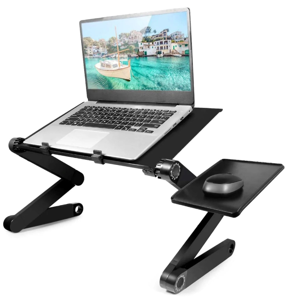 image 1 of Accuratus Integer Desk - Multi Angle Height Adjustable Desk with Integrated Cooling Fans - Laptop Stand