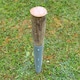 image 6 of Metal Log Roll Stakes for Lawn Garden Border Edging (Pack of 10)