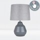image 3 of First Choice Lighting Pair of Grey 39cm Touch Lamps with Grey Shades Grey | Grey