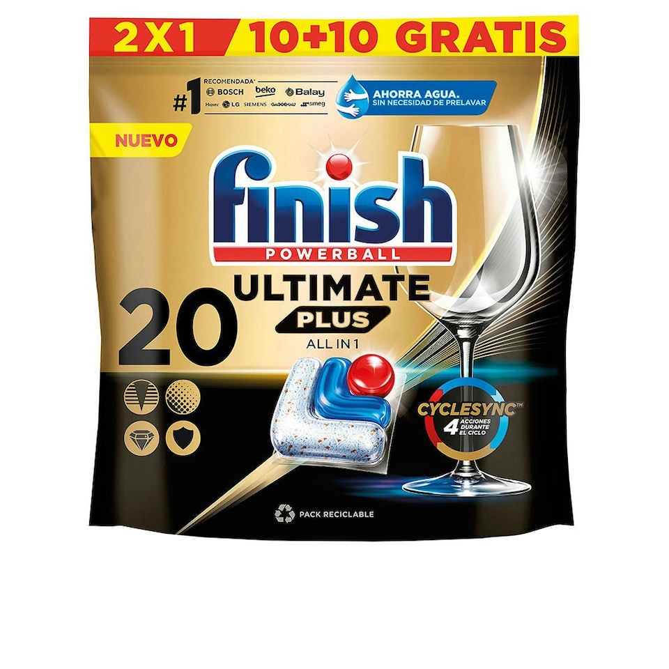 FINISH POWERBALL ULTIMATE PLUS dishwasher 20 tablets N/A | N/A | One Size