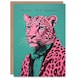 image 1 of Pink Fashion Leopard Thank You Card