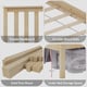 image 6 of Vida Designs Milan 4ft6 Double Bed Wood Frame, Low Foot End, Pine, 135 x 190cm