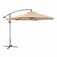 image 1 of Jack Stonehouse 3m Banana Cantilever Hanging Parasol for Garden Patio - Beige
