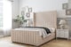 image 2 of Sloomy Marlborough Sand Naples Bed Frame With Mattress With 50"  Upholstered Wingback Headboard 6' Super King