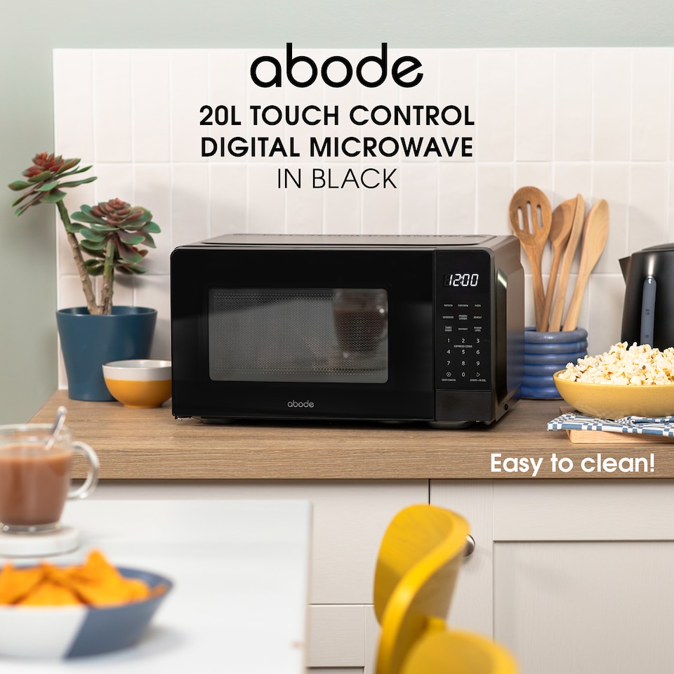 image 1 of Abode AMT2012B 20L Touch Control Digital Microwave in Black