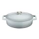 image 1 of Cooks Professional Cast Iron Casserole 28cm Shallow | 4.3L Capacity | Enamelled Inside & Out | Graduated Grey
