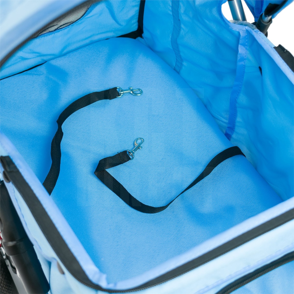 image 1 of KCT Blue Pet Stroller with Rain Cover | Blue | 1