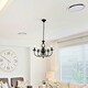 image 3 of ValueLights Traditional 5 Way Black Satin Pendant Ceiling Light Chandelier