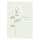 image 2 of Single Lily Stem Thinking Of You Sympathy Card
