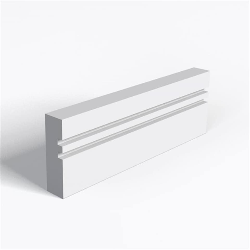 Pack of 20 (Total 20 Units) - Moisture Resistant MDF 2 Square Grooves Architrave - 25mm (T) x 94mm (H) x 4200mm (L)