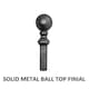image 3 of Manor-Weston Low Ball Top Single Gate - Solid Steel - Fits Gap of 955 mm x 1041 mm High - Electro Galvanised/Black Powder Coated Black