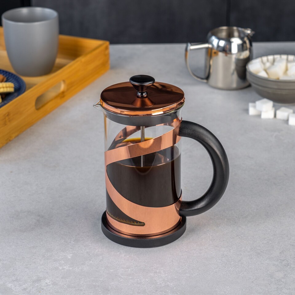 image 1 of Café Olé Classico Cafetière, Copper, 600ml / 5 Espresso Cups, French Press Coffee Maker