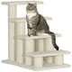 image 6 of PawHut Dog Steps for Bed 4 Step Pet Stairs for Dog Cat Climb Ladder Cream