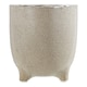 image 1 of Interiors by Premier Small Planter, Stoneware Plant Pot with Subtle Speckled Finish, Modern Indoor/Outdoor Raised Planter for Home Cream