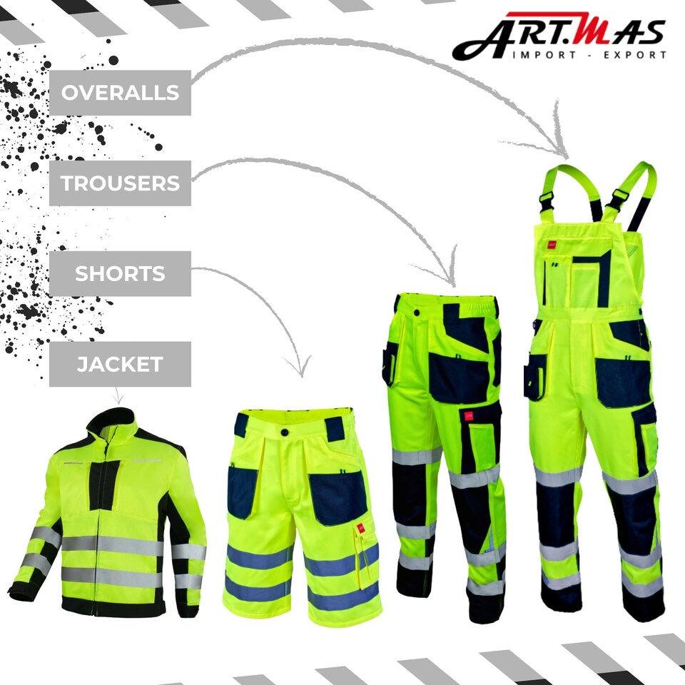 image 1 of ARTMAS FLASH Yellow Men's Class 2 Hi-Vis Work Jacket, 260gsm, UK 44 / EU 60