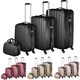 image 9 of Suitcase Set Pucci - 3 suitcases, beauty case, robust, hard-shell ABS plastic | Red | burgundy | 1