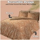 image 6 of VELVETIO Tiza Rust Complete Duvet Cover Set with Fitted Sheet Soft Polycotton Bedding Sets