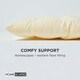 image 4 of Homescapes Garden Bench Cushion Luxury 2 Seater 100% Cotton Indoor Outdoor Seat Pad Cream | 108 x 42 cm