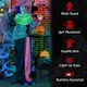 image 7 of HOMCOM 173cm 68 Laughing Clown Outdoor Halloween Decoration, Animated Halloween Prop with Light Up Eyes, Sound Effects, Sound Activated for Haunted House