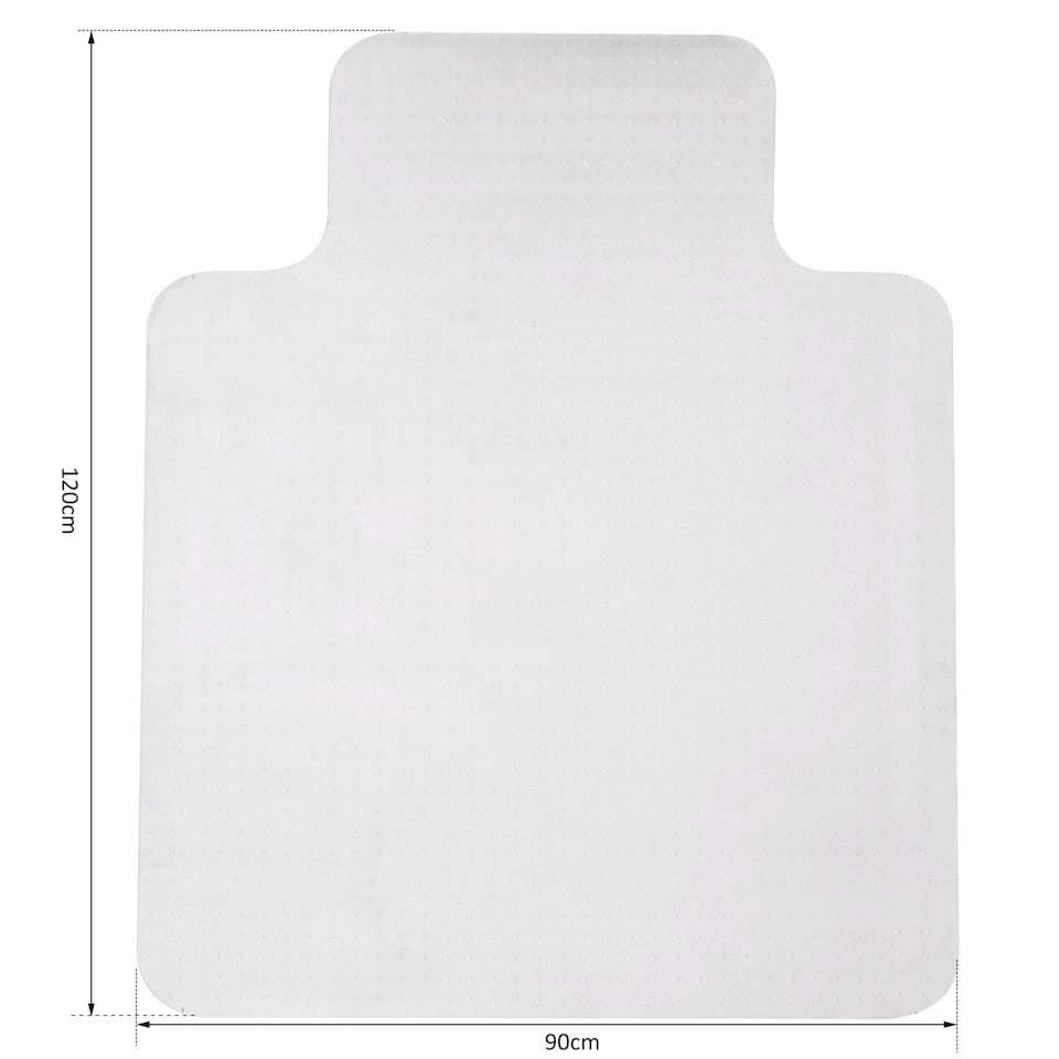 image 1 of HOMCOM Office Carpet Protector Chair Mat Spike Non Slip Studs Frosted | White