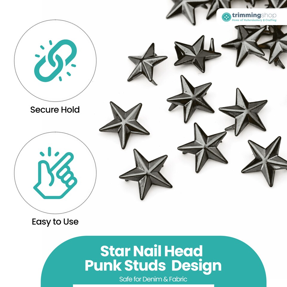 image 1 of 15mm Star Studs Claw Rivets for DIY Scrapbooking - 50pcs