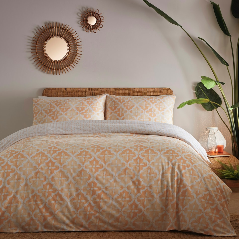 image 1 of Medina Duvet Cover Set Orange King Orange | King
