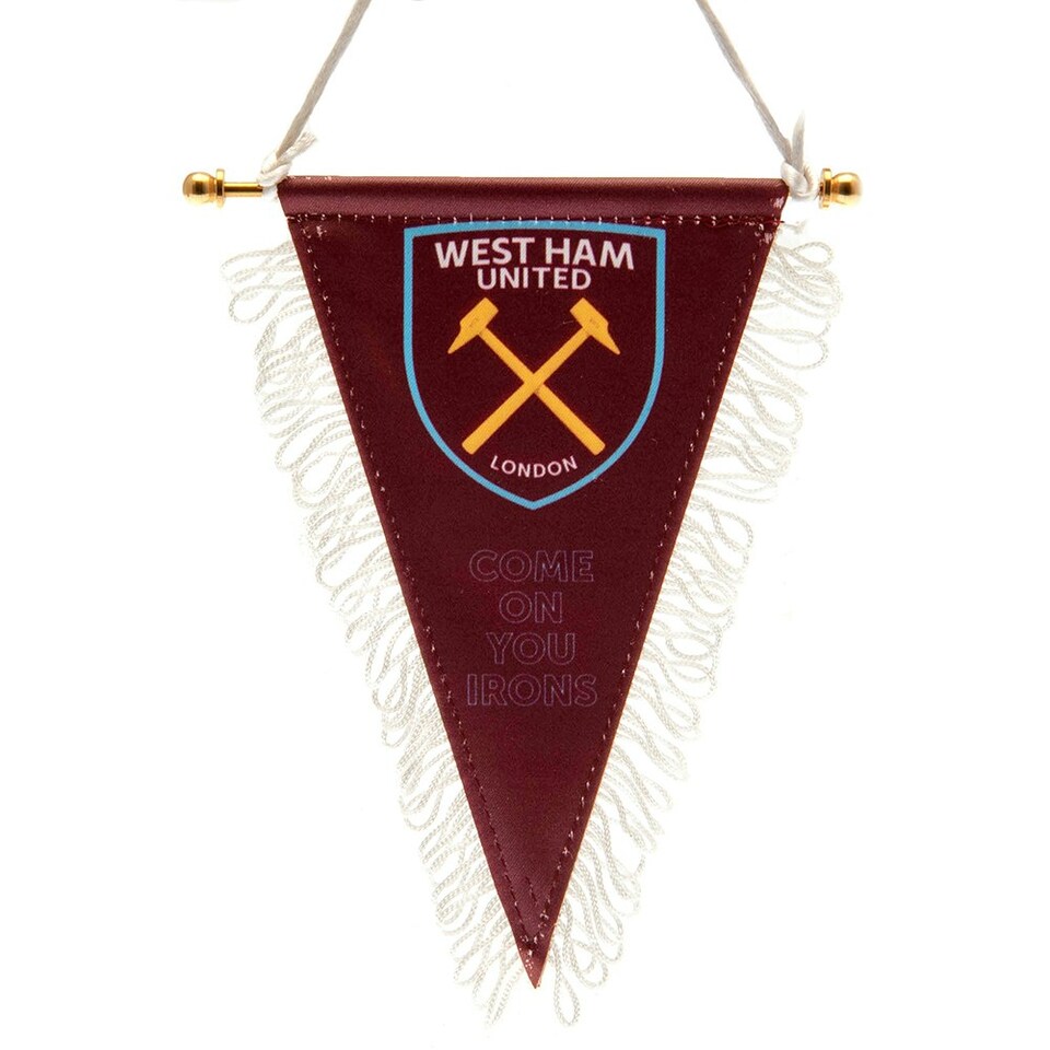 image 1 of West Ham United FC Triangle Pennant - New Claret/Sky Blue - One Size