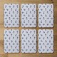 image 4 of Navy Anchors on White (Coaster)