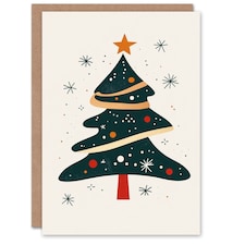 Tree Bright Modern Abstract Fun Xmas Art Blank For All Christmas Card