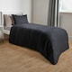 image 3 of OHS Coverless Reversible 10.5 Tog Duvet And Pillowcase Bedding Set, Double - Black/Stone