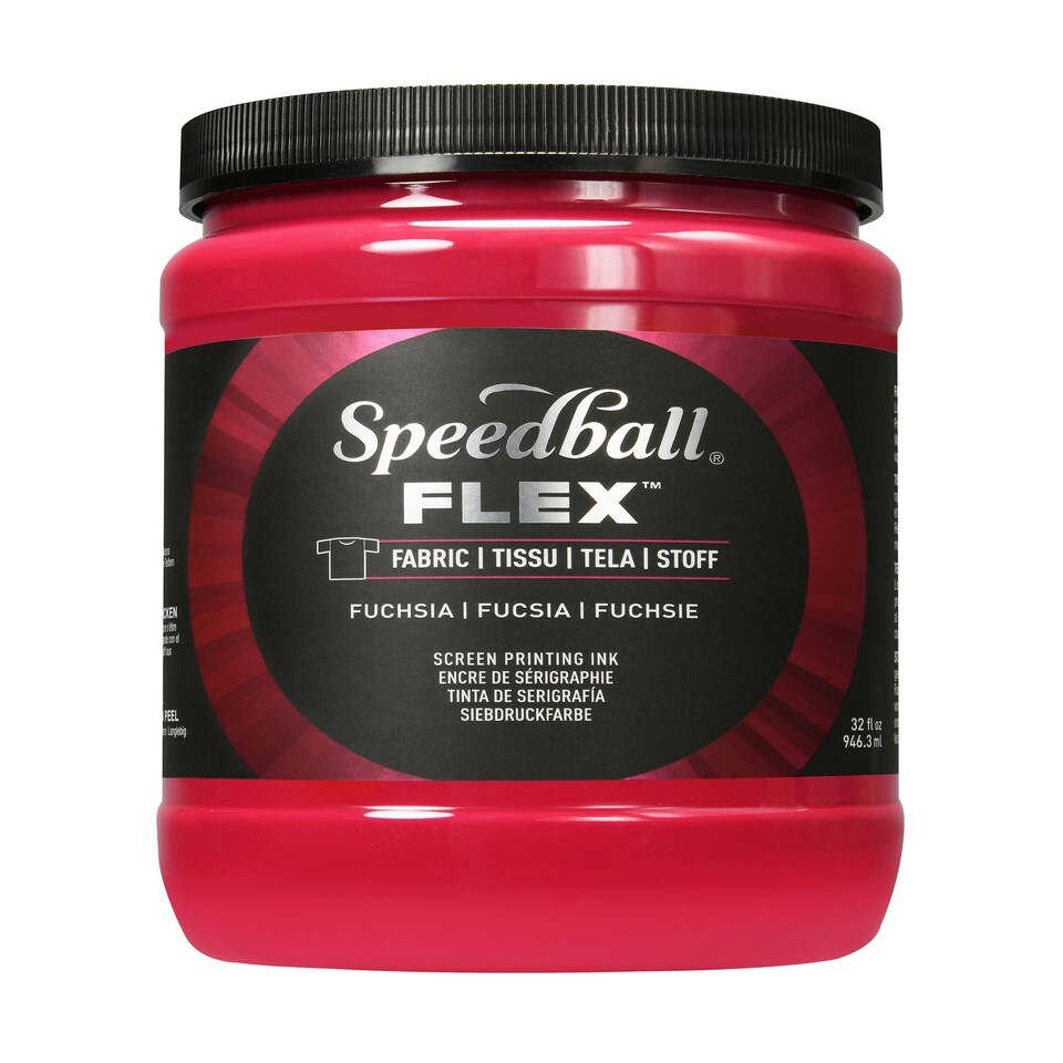 image 1 of Speedball Flex Screen Printing Fabric Ink, Fuchsia, 32oz