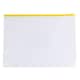 image 1 of Pack of 12 A3 Clear Zippy Bags with Yellow Zip