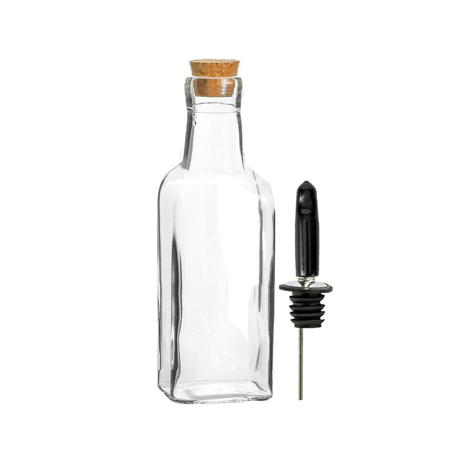 image 1 of Argon Tableware Olive Oil Pourer Bottles with Stand - 170ml - Pack of 3
