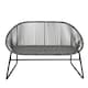 image 2 of Charles Bentley Zanzibar 2 Seater Outdoor Garden Patio Bench - Grey