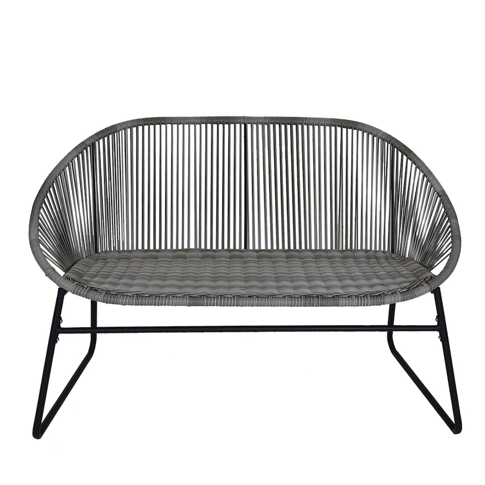 image 1 of Charles Bentley Zanzibar 2 Seater Outdoor Garden Patio Bench - Grey