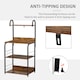image 6 of HOMCOM 4-Tier Baker's Rack with Storage, Microwave Stand with 4 Hooks