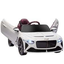 HOMCOM Bentley Bacalar Licensed, 12V Kids' Electric Ride-On with Remote Control, Battery Powered Electric Car for Kids with Suspension Wheels, Horn, Lights, for Ages 3-5 Years - White