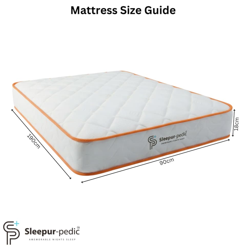 image 1 of Single Memory Infused Foam and Spring Mattress, 17cm Thick, 90 X 190cm,