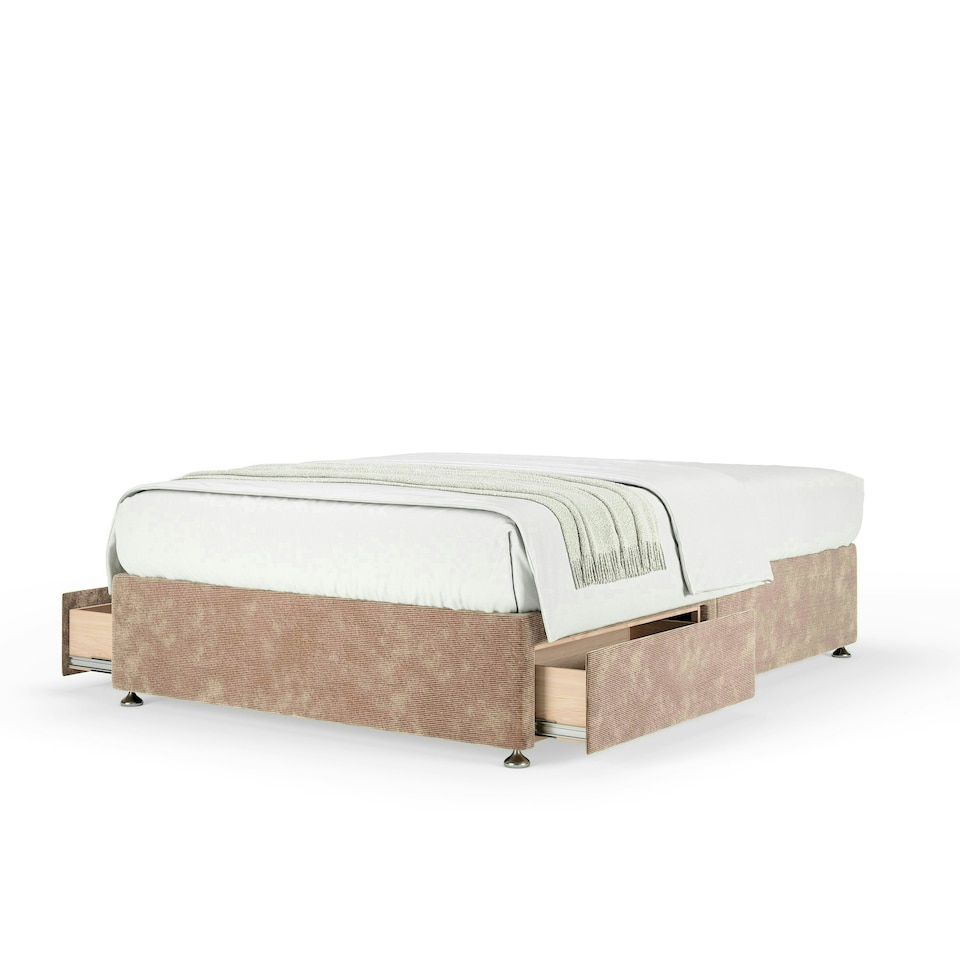 image 1 of Majestic 1000 Pocket Sprung Mink Chenille 2 Drawer Divan Set Single