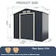 image 7 of COSTWAY 7FT x 4FT Outdoor Storage Shed Tool Utility Storage House Grey