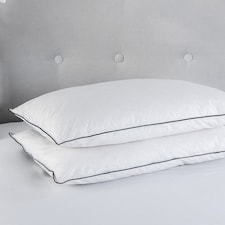 Duck Feather Pillow Pair 100% Cotton Soft Cover Luxury Sleep White