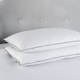 image 1 of Duck Feather Pillow Pair 100% Cotton Soft Cover Luxury Sleep White