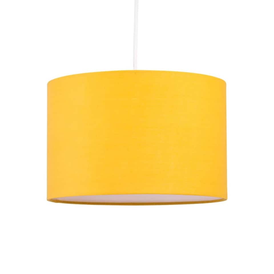 image 1 of Set of 2 Ochre 25cm Ceiling Light Shades | Yellow | Medium | 2