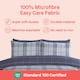 image 8 of Harris Check Polyester Duvet Cover Set with Pillowcase | Blue | Single | 1