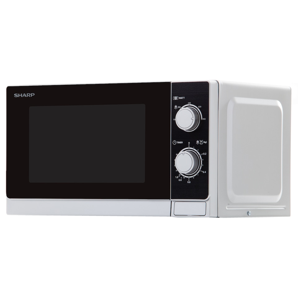 image 1 of Sharp 20L Silver 800W Manual Microwave with Defrost & 5 Power Levels